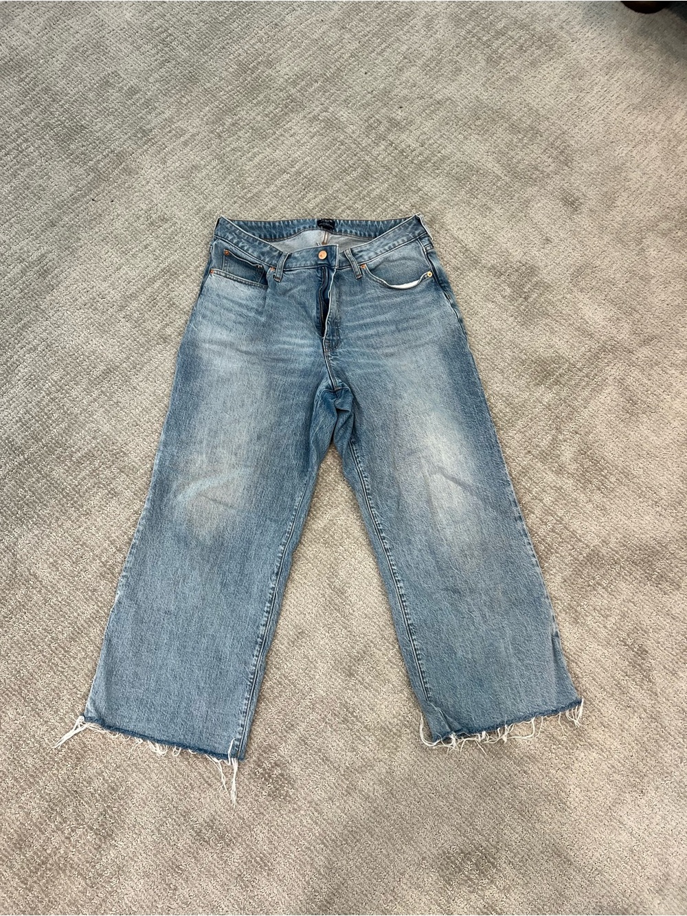 J. Crew Light Wash High-Rise Wide-Leg Jeans